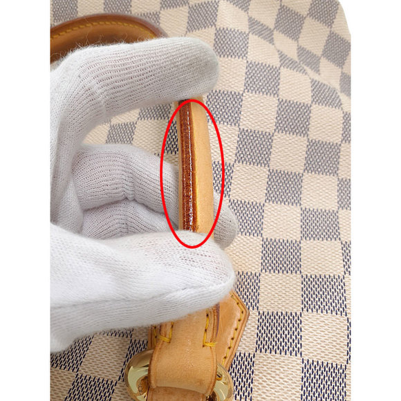 Louis Vuitton White PM Bag Azur Damier Tote ya - Picture 7 of 8